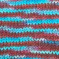 Preview: Detailbild zu Handgestrickten Socken "Gletscherfeuer" aus handgefärbter Wolle
