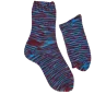 Preview: Handgestrickte Socken "Gletscherfeuer" aus handgefärbter Wolle