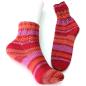 Preview: Kindersocken Gr. 29-31 in rot-pink-orange-Ringel