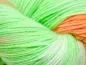 Preview: 100g Sockengarn in knalligem Orange-Apfelgrün