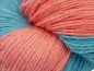 Preview: Trekking handgefärbt türkisgrün-koralle Detailbild