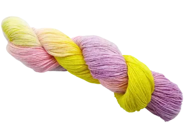 Fine Cotton handgefärbt gelb-rosa