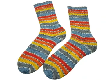 Socke bunt gestreift Gr.41-42