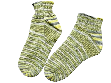 Sneakersocken gelb-grün in Gr.29-30