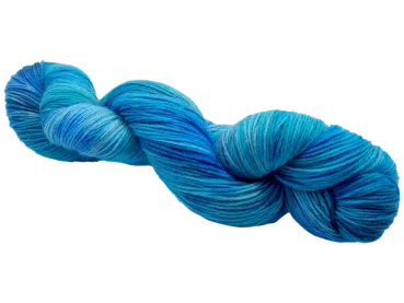 Trekking handgefärbt Karibikblau