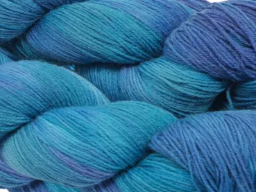 Preview: Trekking handgefärbt rauchblau Detailbild