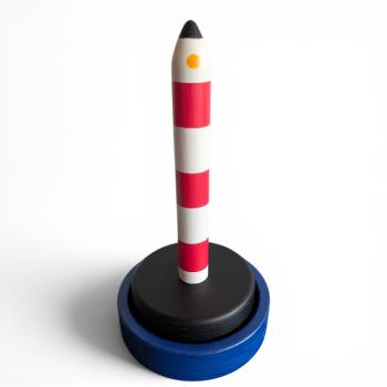 Wollabroller "Leuchtturm rot-weiß"