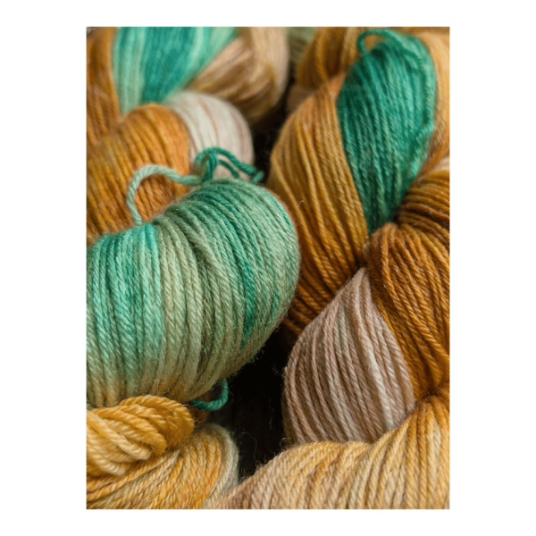 Balance handgefärbt mint-rehbraun