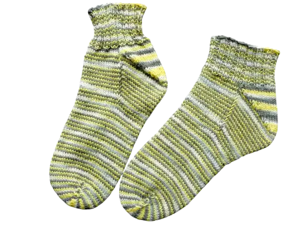 Sneakersocken gelb-grün in Gr.29-30