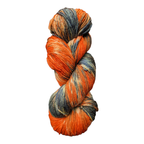 High Twist handgefärbt orange-anthrazit