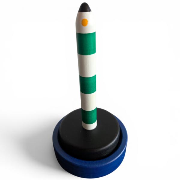 Wollabroller "Leuchtturm grün-weiß"